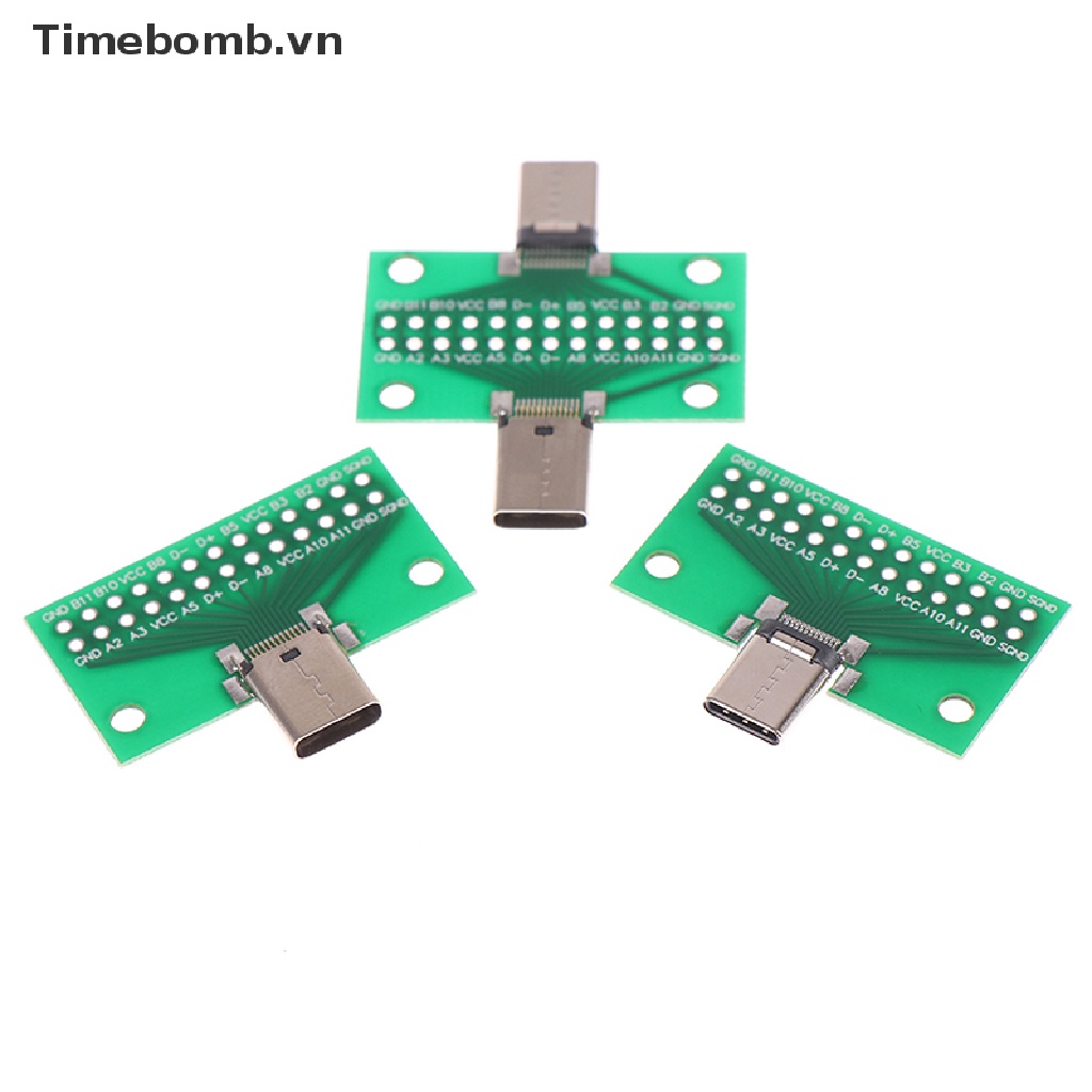 Bảng mạch thử nghiệm PCB cổng USB 3.1 Type-C 24+2P 2.54mm
