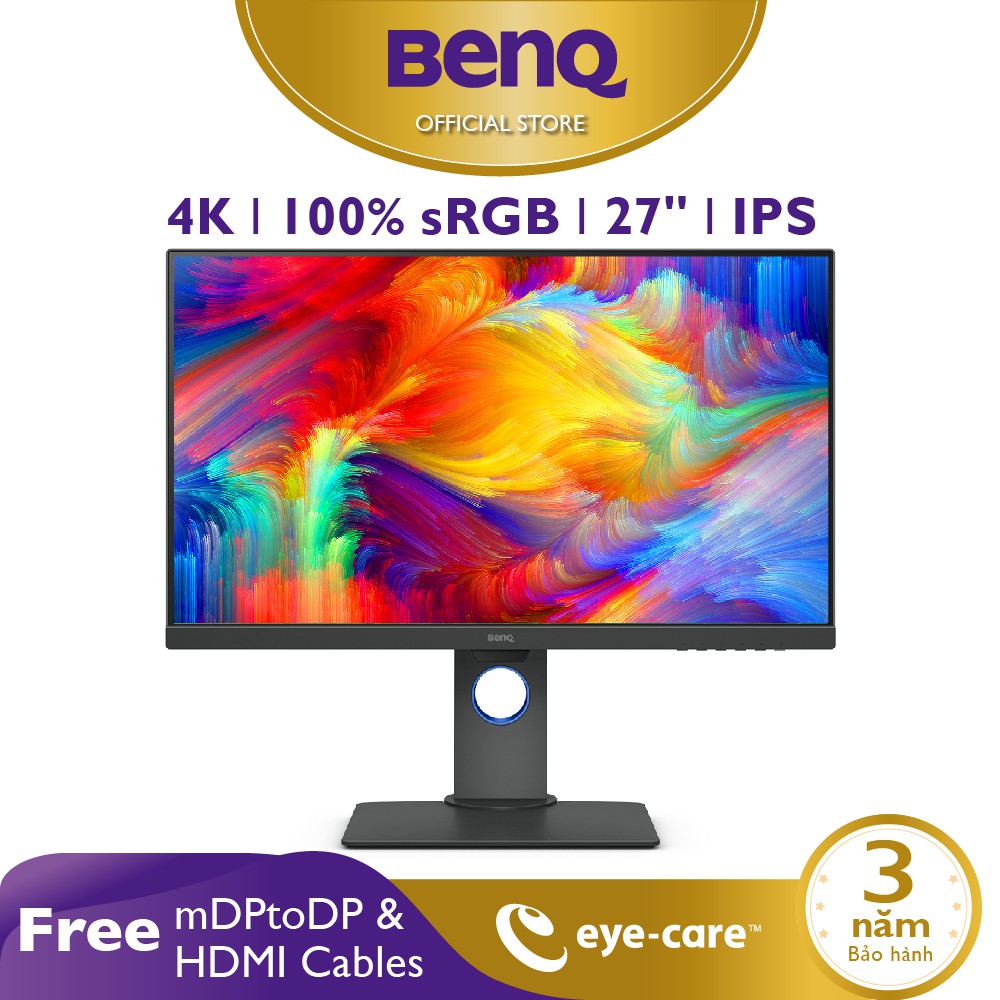 Màn hình máy tính BenQ PD2700U 27 inch 4K UHD 100% Rec.709 sRGB Color Space chuyên Đồ Họa, Xử lý hình ảnh cho Designer