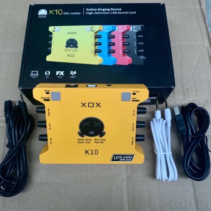 Sound card XOX K10 Phiên Bản Tiếng Anh - Kỷ Niệm 10 Năm Thành Lập Thương Hiệu XOX Phiên Bản Giới Hạn