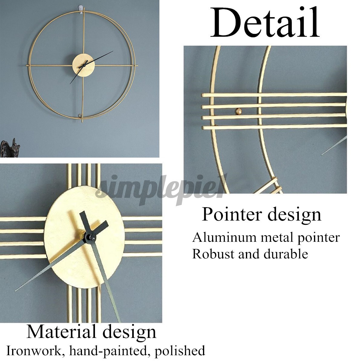 50cm Wall Clock Đồng Hồ Treo Tường 50cm Phong Cách Hiện Đại Home Decor