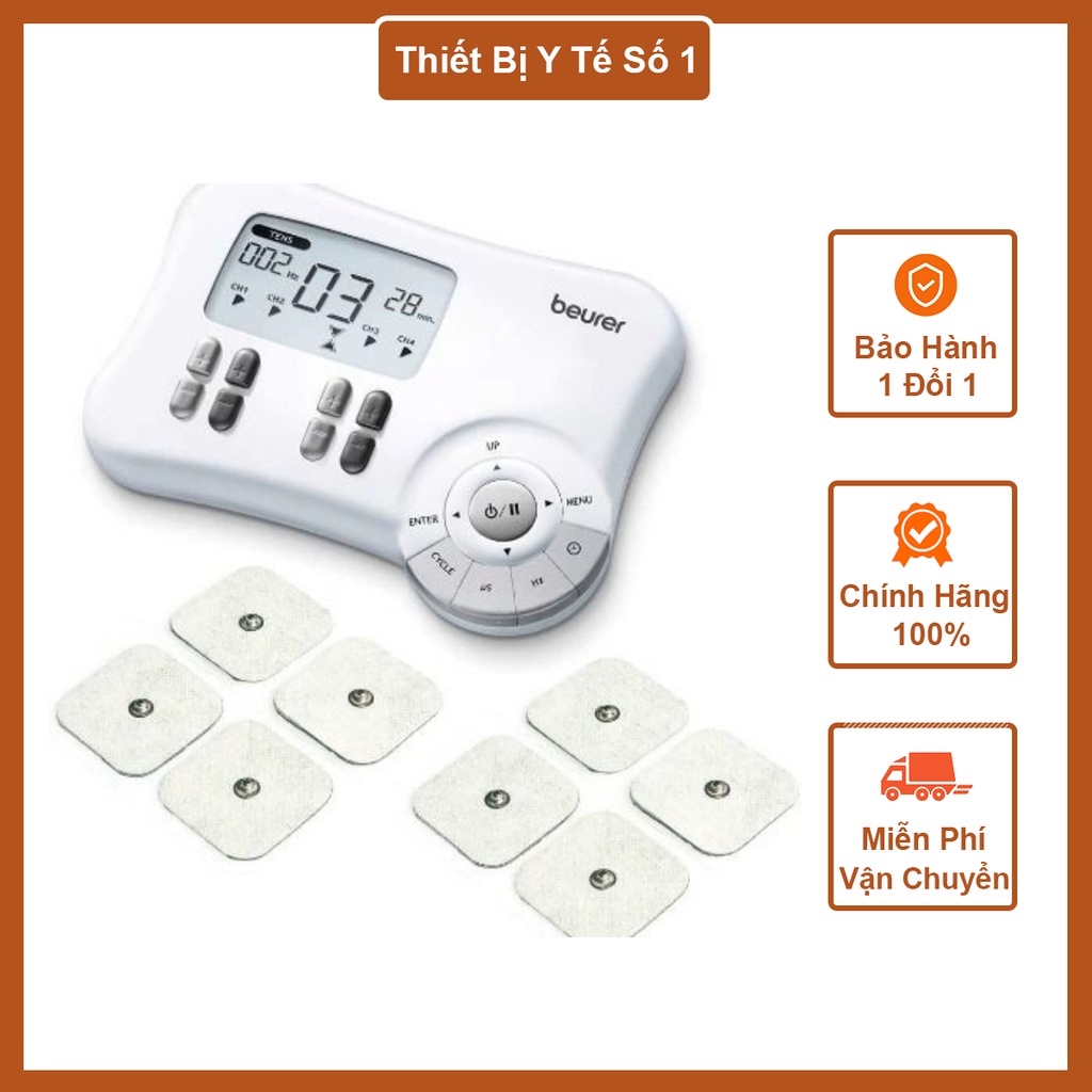Máy điện châm Beurer EM80 3 trong 1 - 04 kênh 08 điện cực