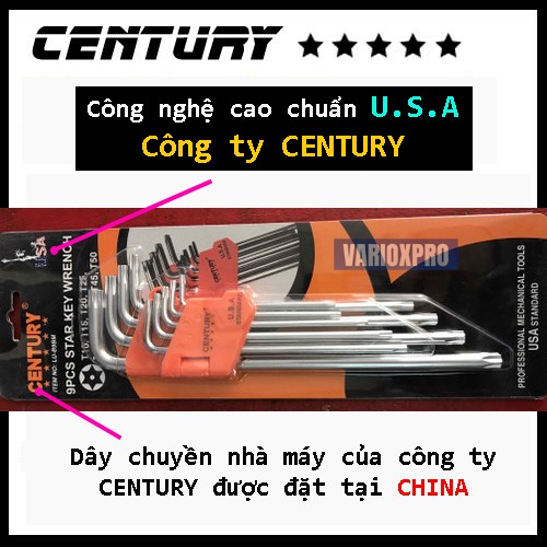 Lục giác Bông CENTURY USA cao cấp của Mỹ - Full Size - Lục giác bông mai đủ tất cả size