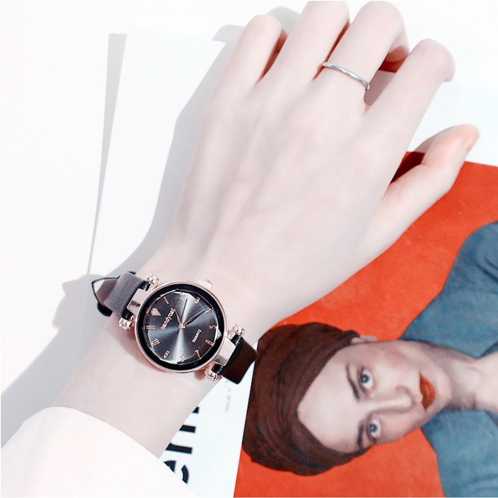 ĐỒNG HỒ NỮ DÂY DA CANDYCAT C245 MẶT SAO ĐÊM PHONG CÁCH HÀN QUỐC | BigBuy360 - bigbuy360.vn