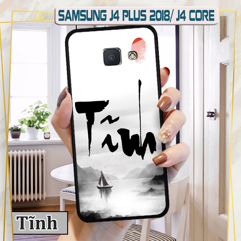 Ốp lưng kính 3D Samsung Galaxy J4 Plus- chữ thư pháp ý nghĩa