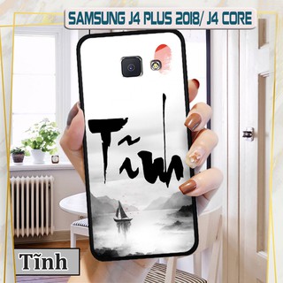 Ốp lưng kính 3D Samsung Galaxy J4 Plus- chữ thư pháp ý nghĩa