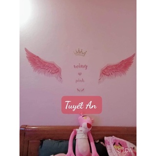 Decal dán tường mẫu đôi cánh thiên thần ( kèm kích thước va ảnh thật)