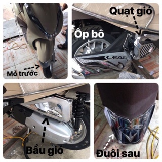 Bộ trang trí bảo vệ xe lead 2017 2018 2019 2020 2021 2022 2023 crom