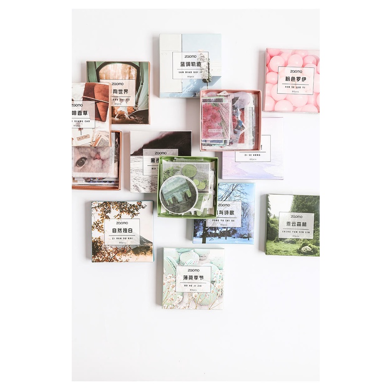 Bộ 80 Miếng Dán Trang Trí Hình Trái Tim Xinh Xắn