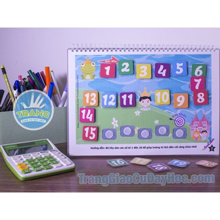 Combo 8 (Toán tập 1, Toán tập 2, Tiếng Việt, Thẻ đếm) - TrangGiaoCuDayHoc