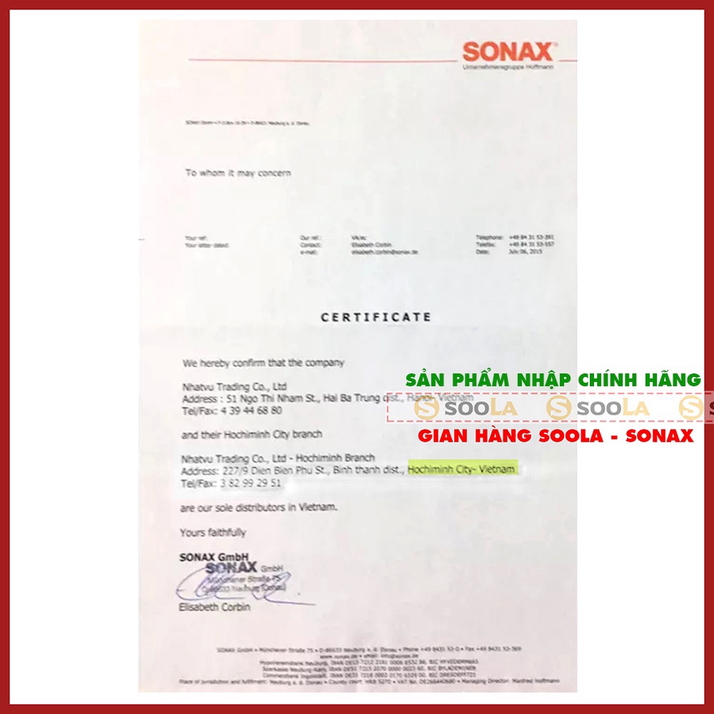 Nước rửa kính xe ô tô dạng châm Sonax Xtreme Clear View 250ml 271141