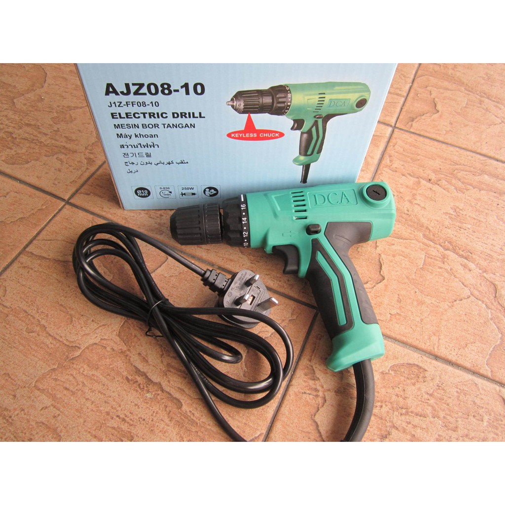 AJZ08-10 Máy khoan cầm tay 250W DCA 10mm