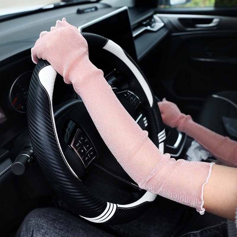 Vỏ Bọc Cánh Tay Chiffon Phối Ren Chống Tia UV Thời Trang Mùa Hè Cho Nữ