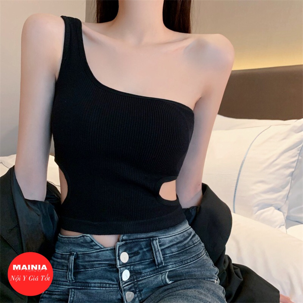 Áo Bra Cotton Màu Trơn Khoét Eo Siêu Xinh Áo Croptop Thời Trang Phong Cách Hàn Quốc Mainia Shop