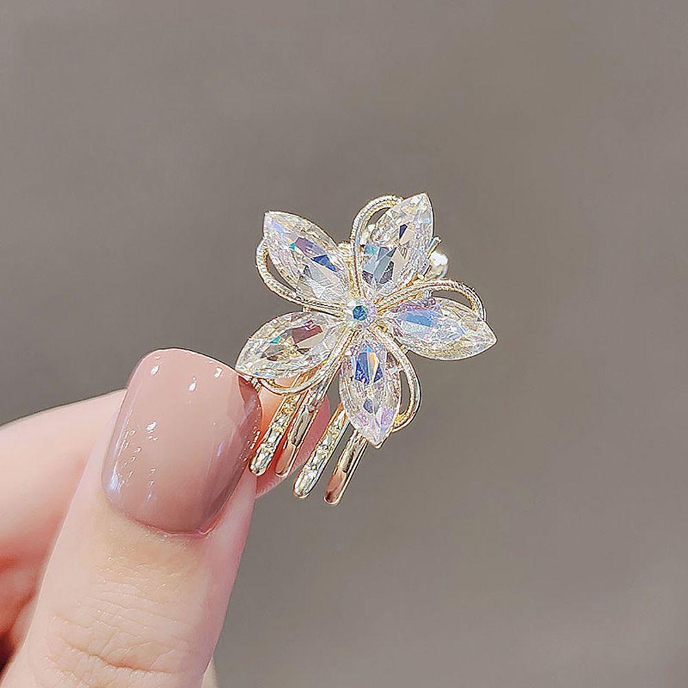 Kẹp Tóc Móng Vuốt Mini Hình Cá Mập Đính Hoa Đơn Giản Sang Trọng WMES15H Làm Quà Tặng Cho Bạn Gái