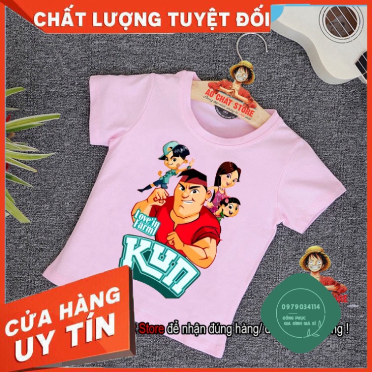 Áo thun giá sỉ (Nhiều Màu) Áo thun in hình Gia Đình Kun nông dân siêu phàm siêu đẹp | Áo Kun Family cho bé trai | bé gái