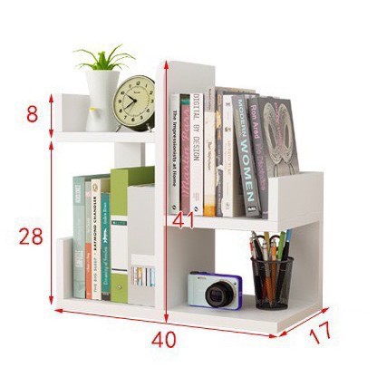 Kệ sách đê bàn mini  hình xương rồng dễ lắp ráp 2 màu trắng ,vân gỗ