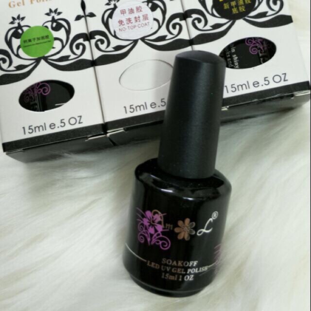 Top bóng sơn gel móng tay Gelish đen 15ml