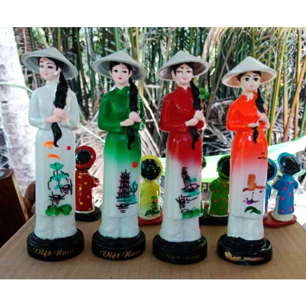 Combo 5 Tượng nữ sinh áo dài Việt nam - Quà tặng giá rẻ - Combo 5 tượng.