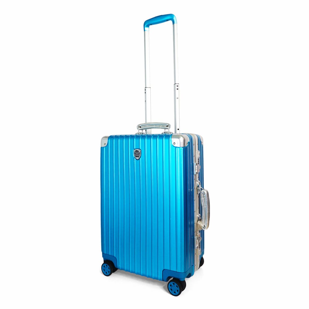 Vali kéo cao cấp khóa sập KN037 size 20 màu xanh - Vali khung nhôm khóa TSA