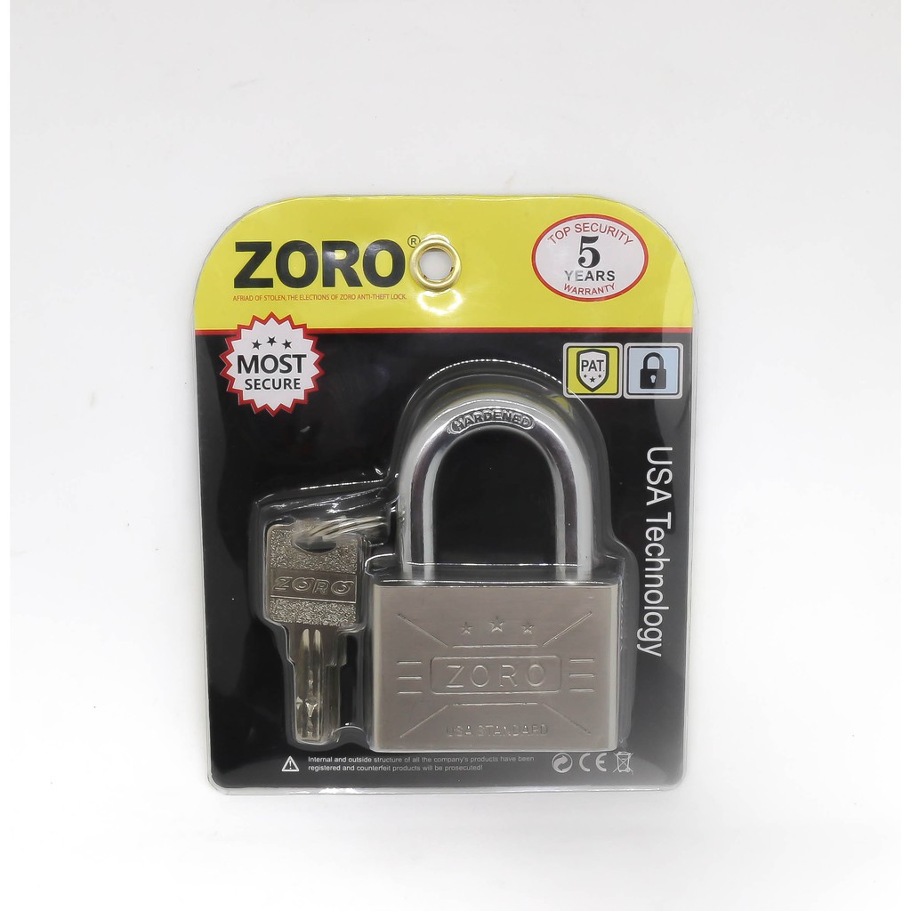 Ổ khoá ZORO 6 phân thường,Lõi đồng nguyên khối siêu an toàn ( SẮT 6P THƯỜNG )