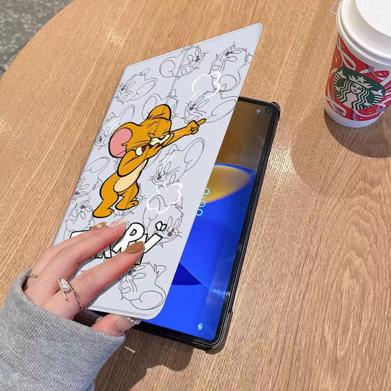 Bao Da Máy Tính Bảng In Hình Tom Và Jerry Cho apple ipad air ipad mini 123456 Bao Da Máy Tính Bảng Thời Trang Cho ipad 8.3inch 9.7inch 11inch 10.2inch Ốp