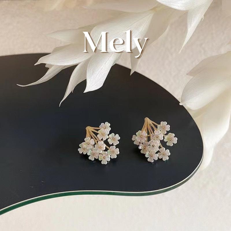 MELY - BÔNG TAI HOA TRẮNG 108