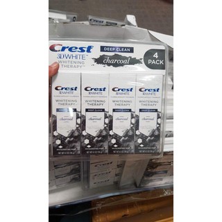 Sét 4*116G kem đánh răng crest WHITENING THERAPY DEEP CLEAN CHARCOAL than hoạt tính mỹ