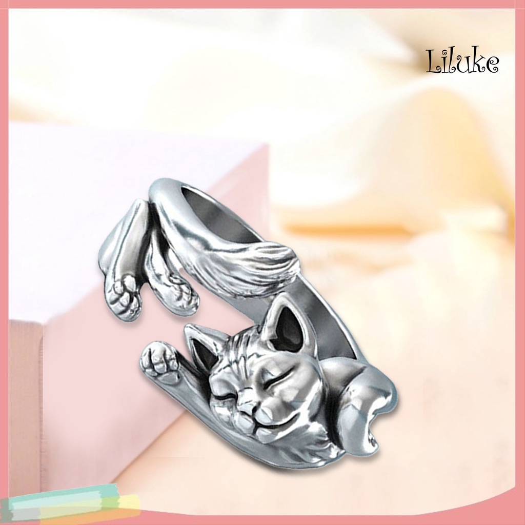Nhẫn Cưới Hình Mèo LK-Cute Có Thể Điều Chỉnh Kích Cỡ