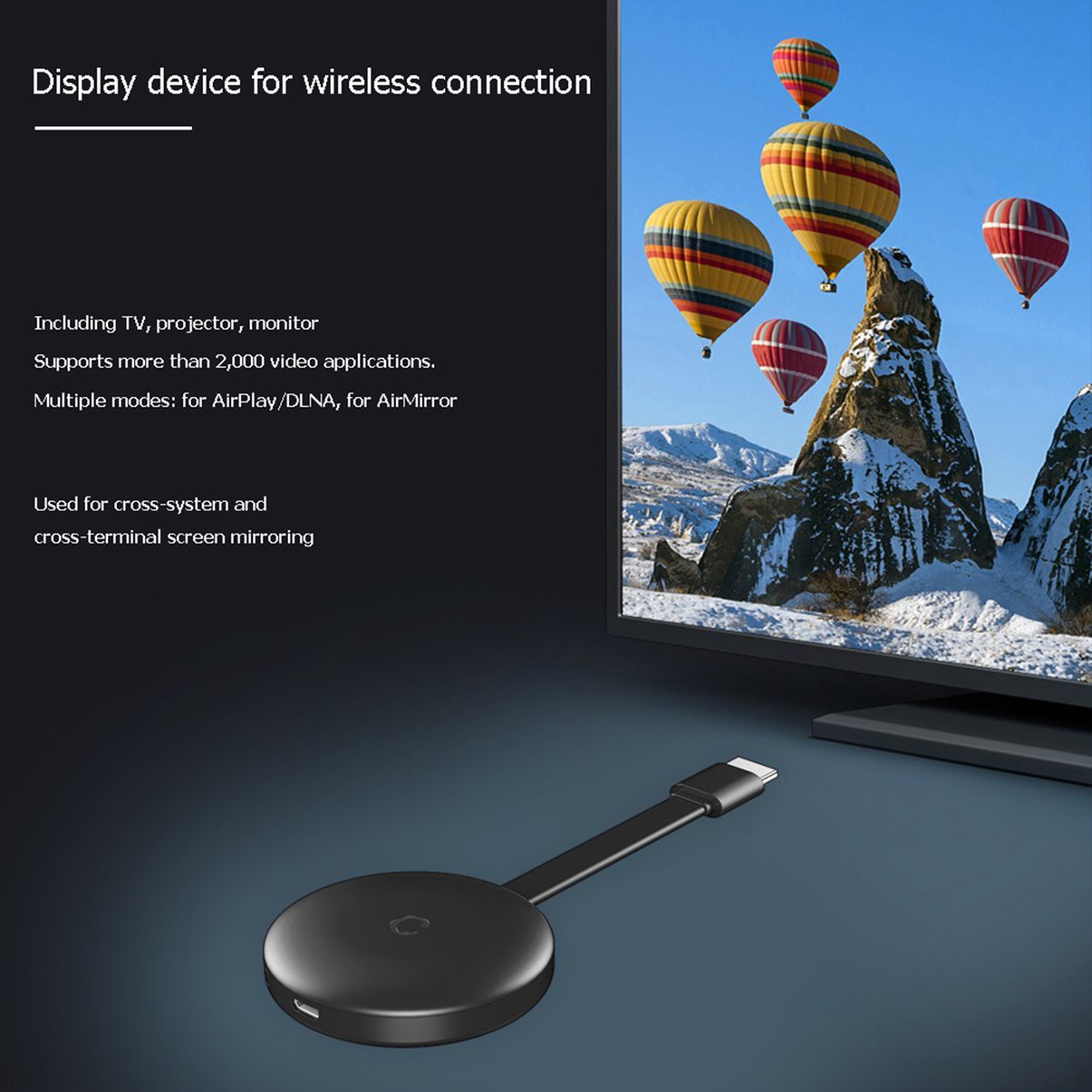 Đầu Thu Tín Hiệu Wifi Không Dây C12 1080p Hdmi-Compatible Cho Airplay | BigBuy360 - bigbuy360.vn