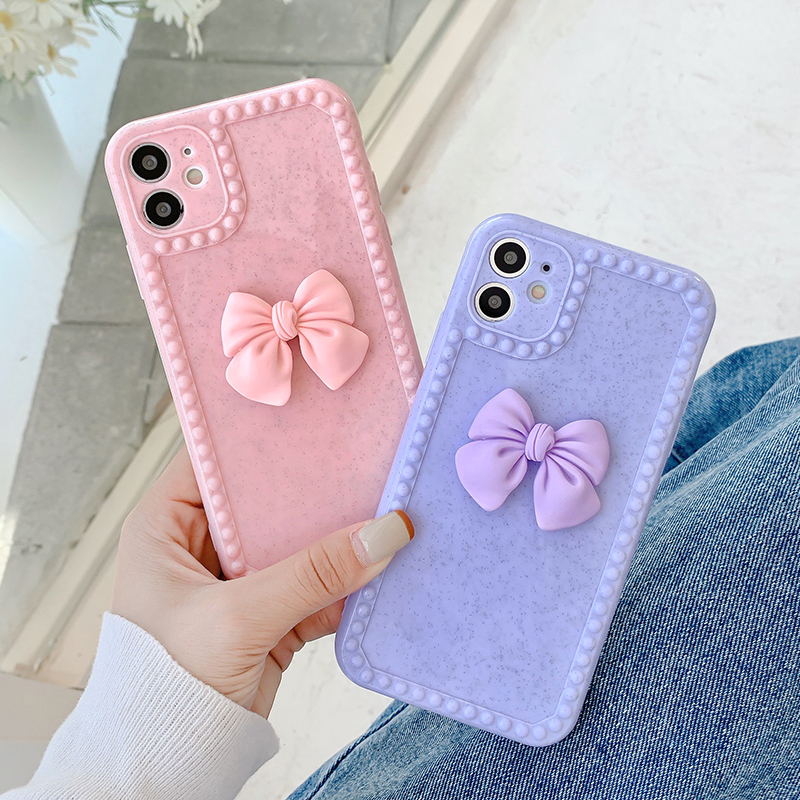 Ốp lưng TPU mềm trang trí nơ cho Iphone 12 Pro Max Mini Iphone Se2020 11pro Max Ix Xr Xs Max 7 8 Plus | BigBuy360 - bigbuy360.vn