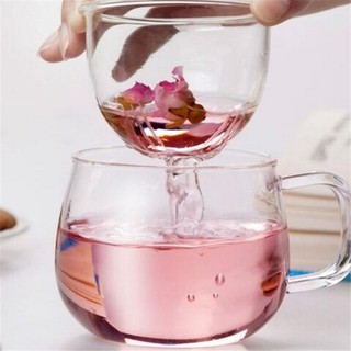 Clear Glass Coffee Tea Cup With Tea Infuser Filter&Lid New