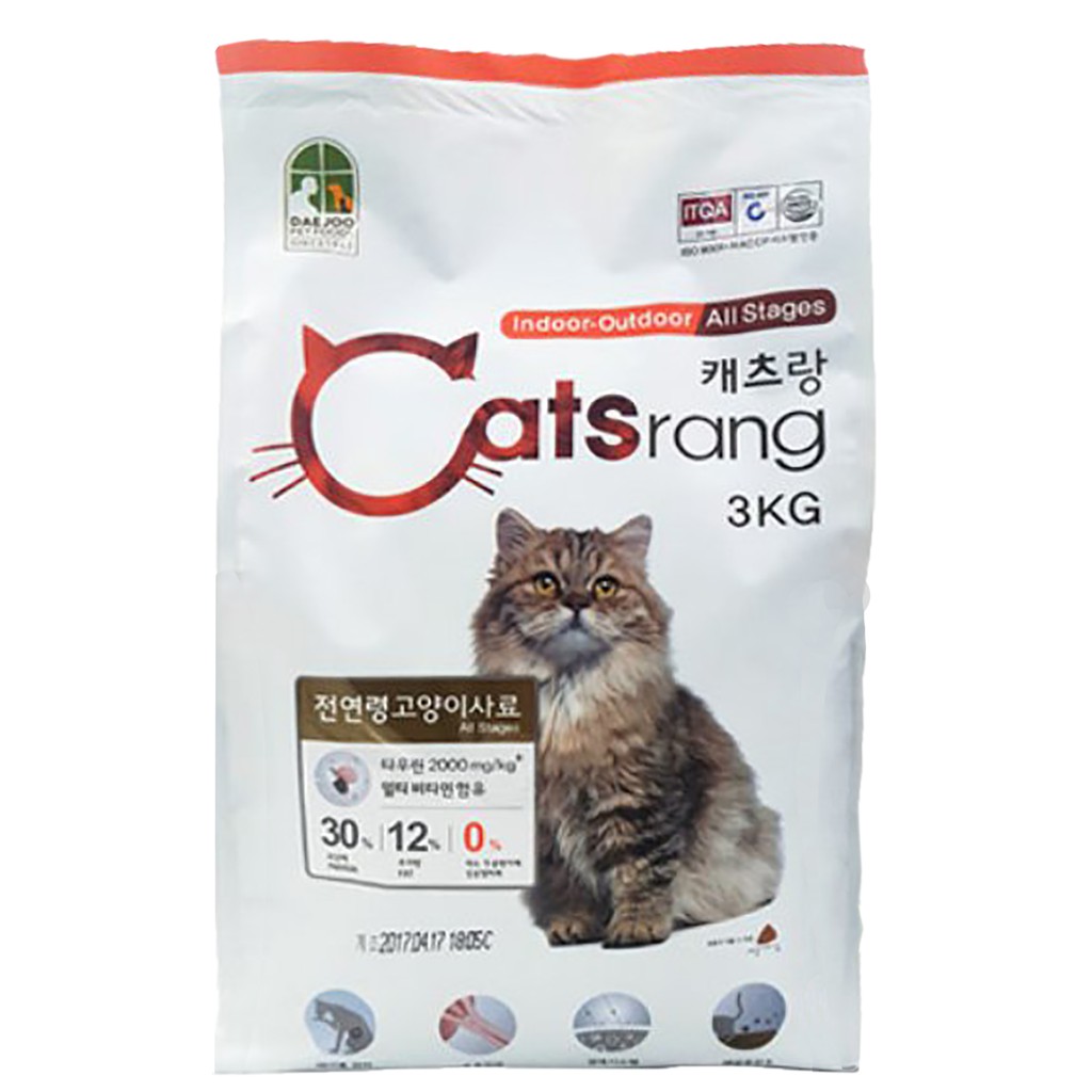 [SALE TẾT]🧧Thức Ăn Khô Cho Mèo Catsrang - Hàn Quốc - Túi Nguyên 3 Kg