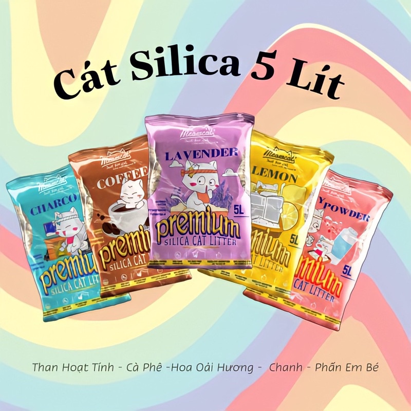 Cát Thủy Tinh Cho Mèo 5L Hiệu Meowcat Chuyên Khử Mùi Hôi, Vón Cục Và Hút Ẩm Tốt