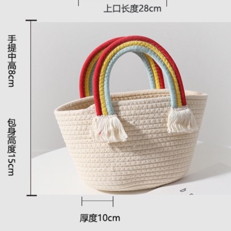 Túi Xách Cotton Dệt Tay Phong Cách Mới Dễ Phối Đồ Đi Biển Gyxb028