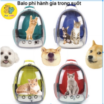 Ba Lô Phi Thuyền Balo Phi Hành Gia Trong Suốt dành cho Chó Mèo Pet-1989