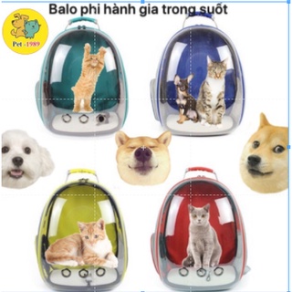 Ba lô phi thuyền balo phi hành gia trong suốt dành cho chó mèo pet-1989