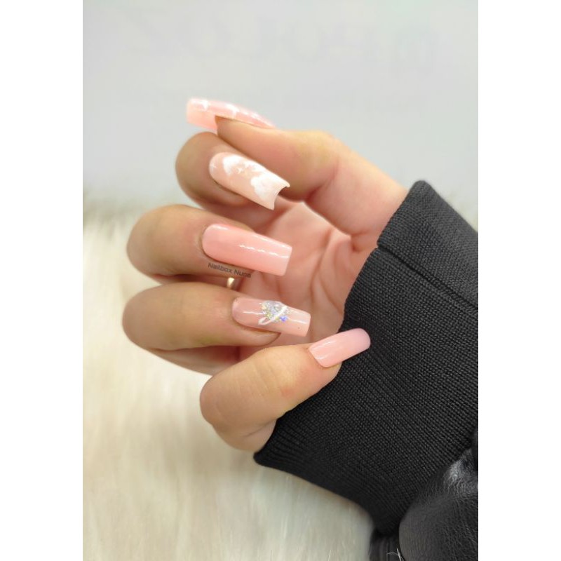Nail box 109k mây sao ngân hà tráng gương thủy tinh + Keo DũaNailBox Nuna mây gương móng úp thiết kế sẵn. Có now ship