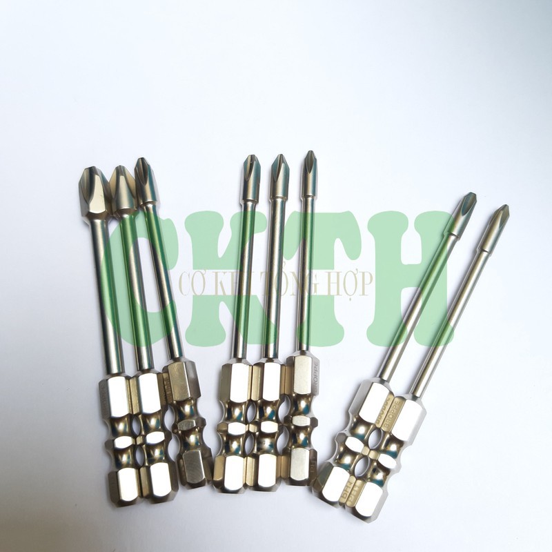 Mũi vít bake, Bộ 8 mũi tô vít 4 cạnh  dài 75mm hãng BROPPE cao cấp dùng cho máy khoan máy vặn vít