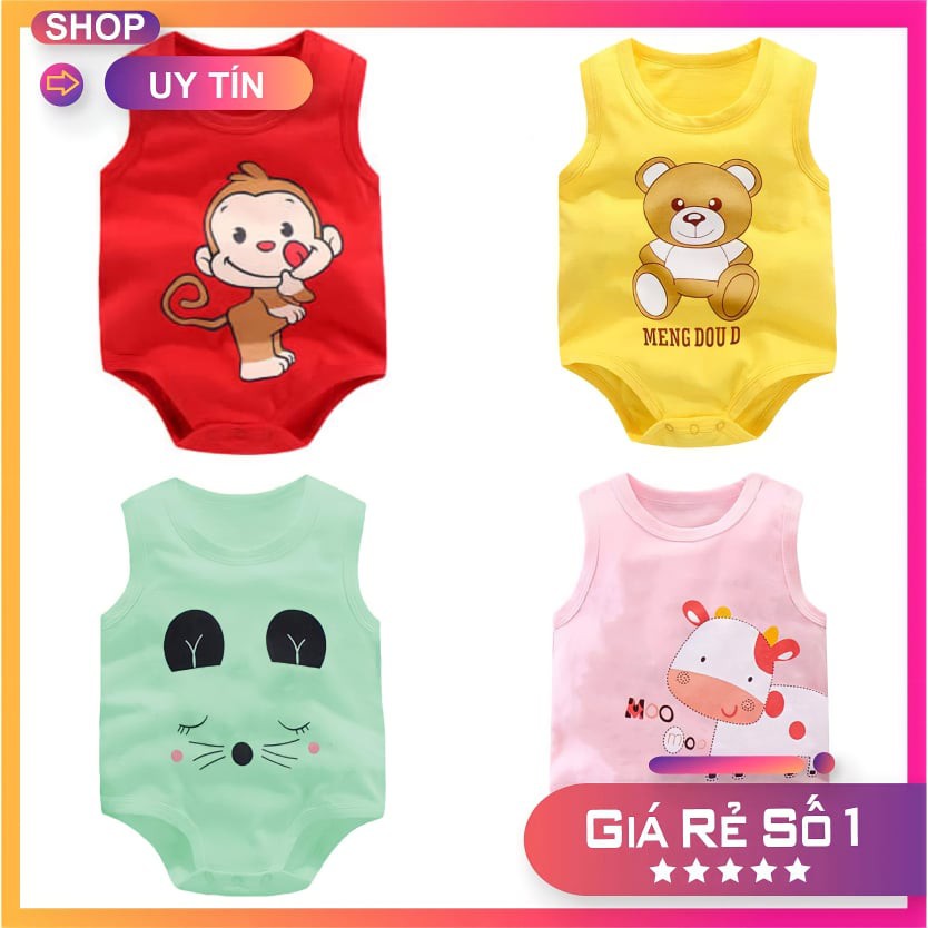 BodySuit Chíp Ba Lỗ Quảng Châu Thun Cotton Mùa Hè Mỏng Mát Cho Bé Trai & Gái