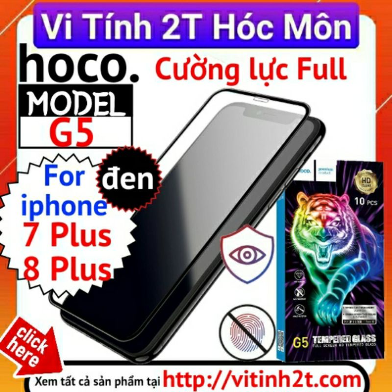Kính Cường Lực Full Hoco G5 Chính Hãng Chống Bám Vân Tay Cho Iphone 7 / 8 / 7Plus / 8Plus / X / XS / XR / XS Max/ 12