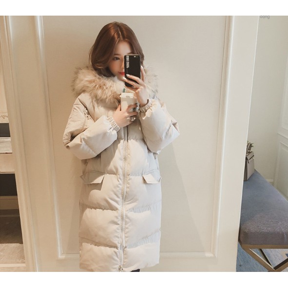 Sẵn Đen SML, Ghi S - Áo phao béo dáng dài loại đẹp AP15 (Ảnh thật sp) | BigBuy360 - bigbuy360.vn