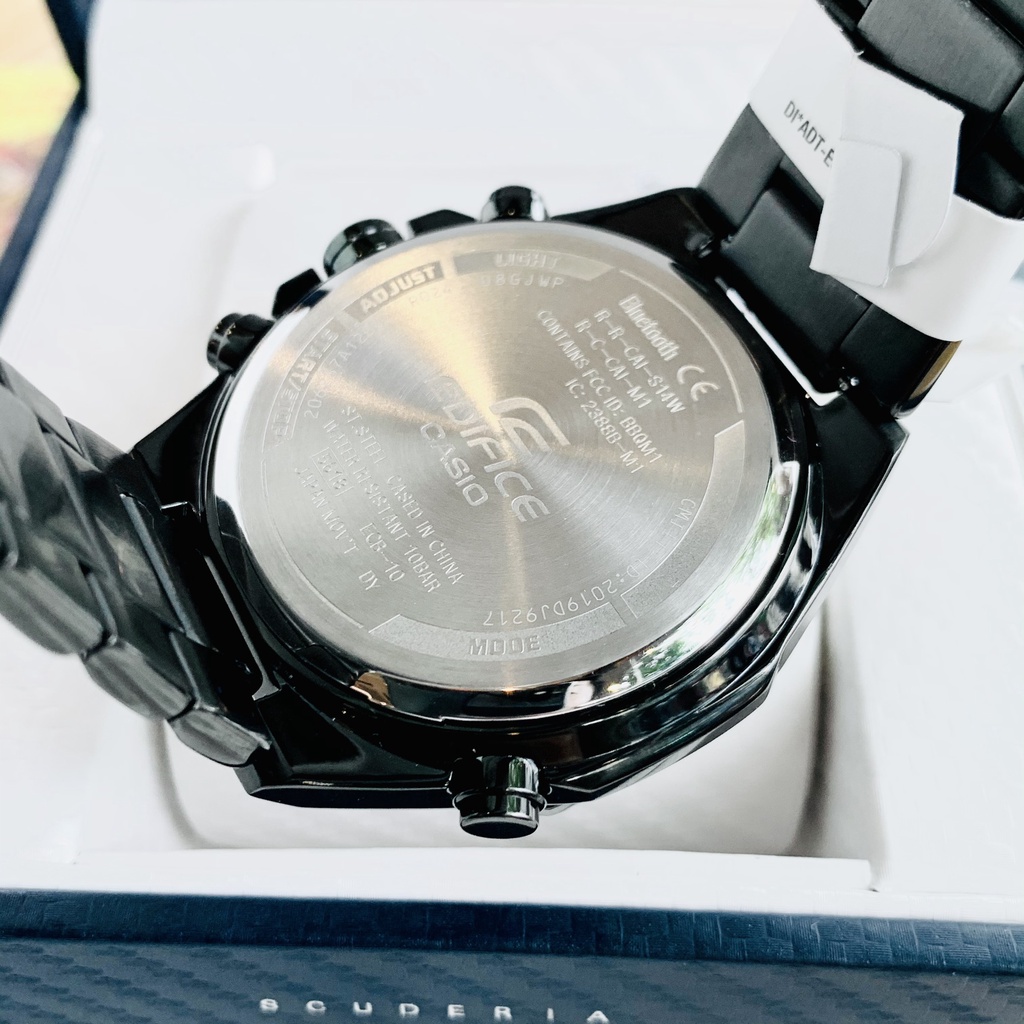 Đồng hồ Nam Casio Edifice ECB 10DC-1A Dây thép mạ ion đen Kết nối blutooth điện thoại - Chống nước 100m Bảo hành 5 năm