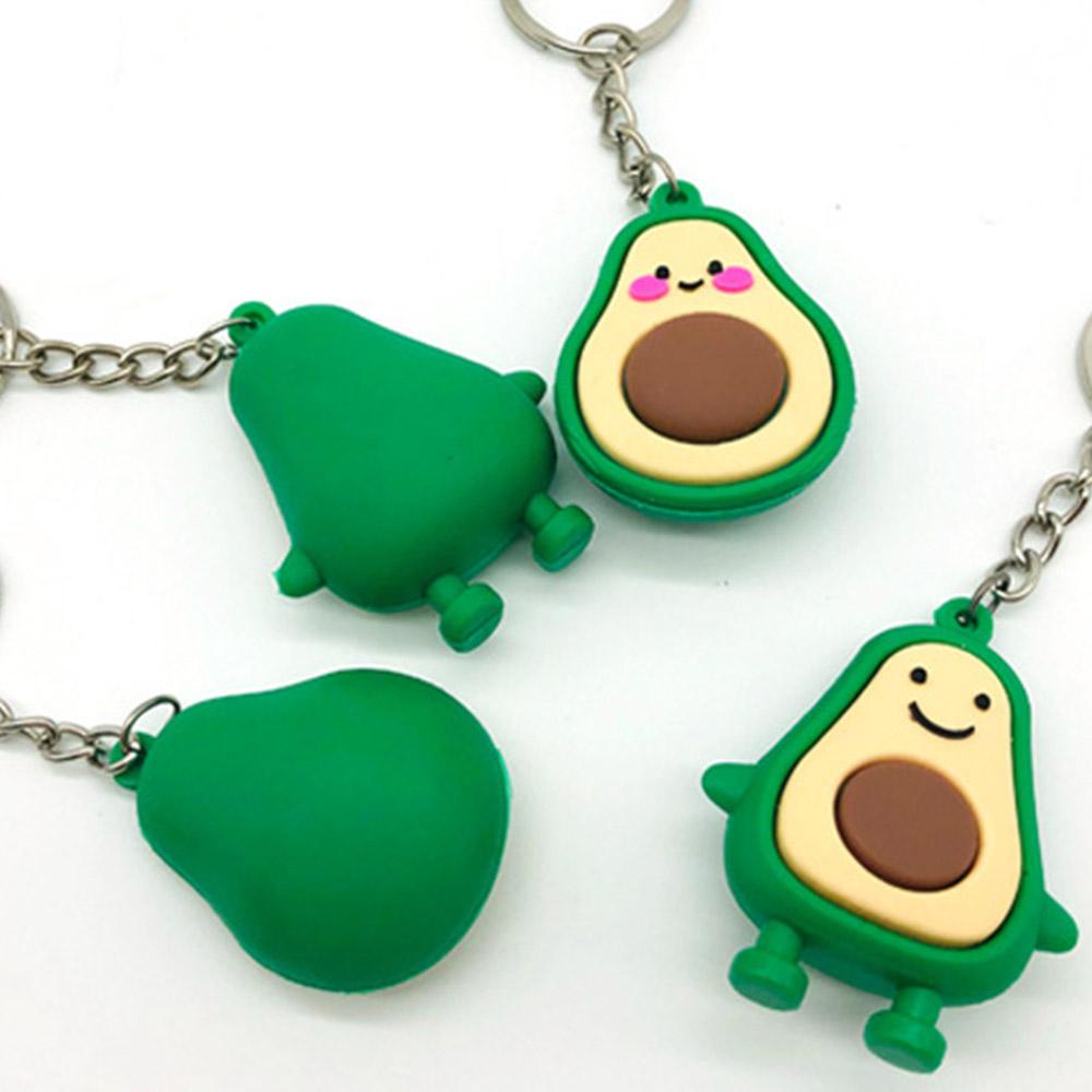 Móc Khóa Hình Trái Bơ Mặt Cười Hoạt Hình Dễ Thương