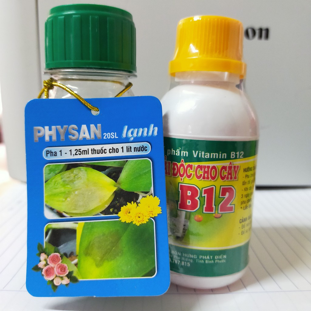 Combo sát khuẩn , diệt nấm Physan &amp; B12 giải độc, chống sốc cây