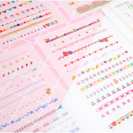 SET STICKER ngăn dòng siêu cưng - dividing sticker