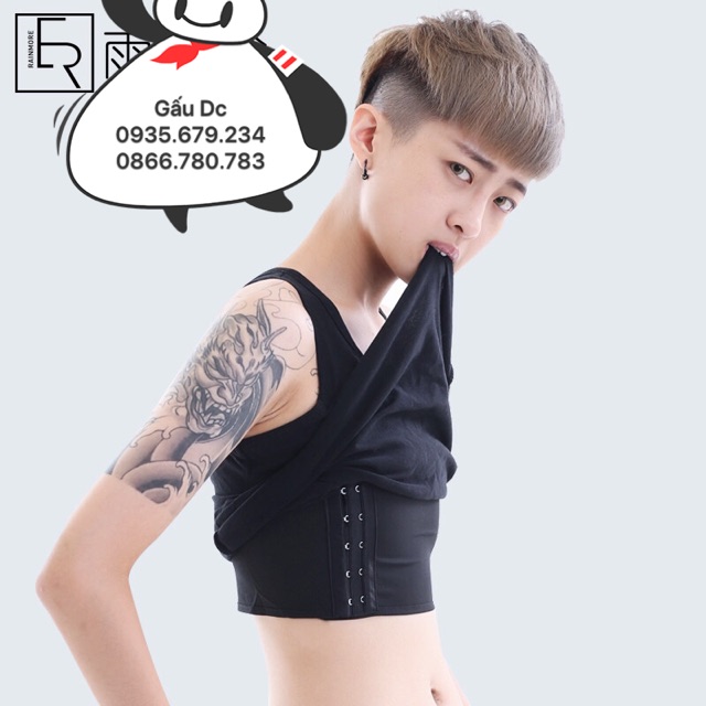 Áo ba lỗ nịt ngực cho sb, tomboy, trans