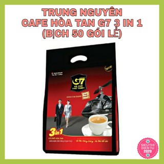 [TRUNG NGUYÊN-BỊCH 50 GÓI] Cafe, Cà phê sữa hòa tan G7 3in1 (HSD : 01/2022)