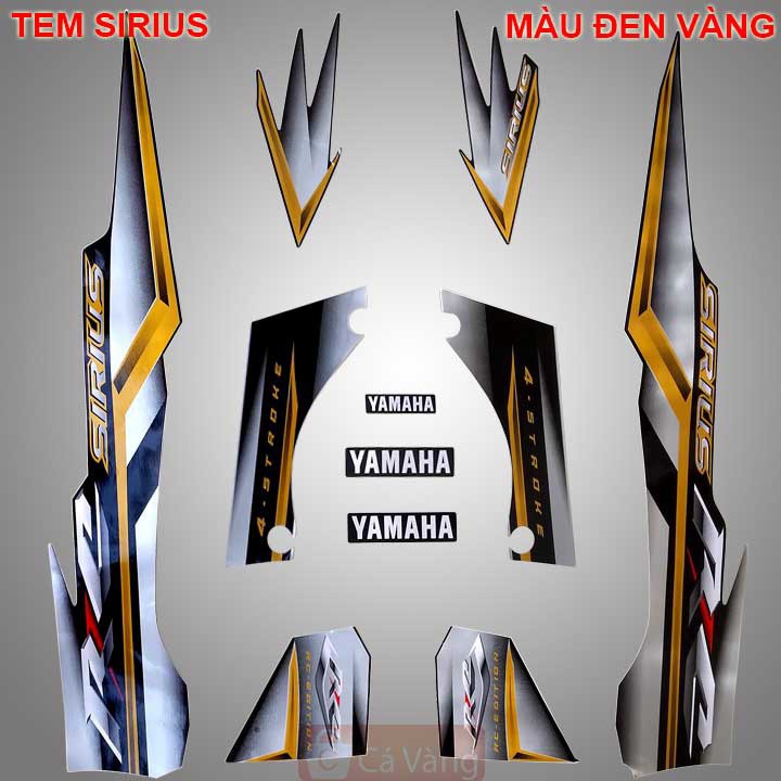 Tem xe máy Yamaha Sirius LOẠI Như ZIN, TEM Như xỊN - MÀU ĐEN VÀNG 2008