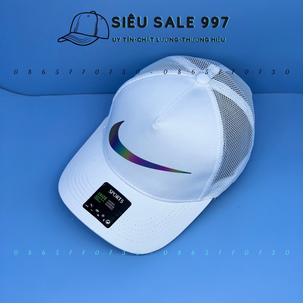 NÓN LƯỠI TRAI PHẢN QUANG MÓC NAI 7 MÀU CAO CẤP SIÊU ĐẸP 2 MÀU