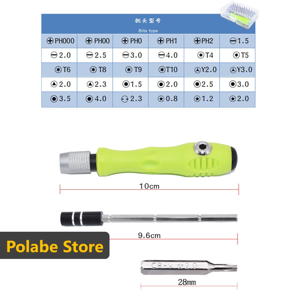 Bộ Tua Vít Đa Năng Nanch s22 s23 32 Trong 1 Hộp vuông hỗ trợ tháo lắp nhiều loại bàn phím máy tính máy móc Polabe Store